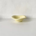 Axyaa Wave Shaped Salad Bowl Saucer, Cream Color, Dishwasher Safe