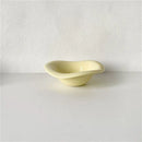 Axyaa Wave Salad Bowl Saucer - Creamy Color, Ins Style, Dishwasher Safe, Dessert Snack
