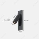 Axyaa LED Warm Light Strip Wall Lamp with Adjustable Spotlight Angle for Study Bedroom