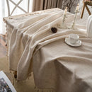 Axyaa Nordic Cotton Linen Tablecloth for Home and Hotel Dining Tables