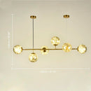 Axyaa Magic Bean LED Glass Chandelier for Romantic Lighting in Living Room or Bedroom