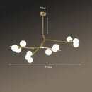 Axyaa Modern Glass Balls LED Chandelier for Living Room Dining Bedroom