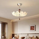 Axyaa Lotus Fabric Pendant Light for Bedroom Living Room Solid Wood Restaurant