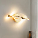 Axyaa Luxury Gold Iron Wall Lamp with Acrylic Shade, Small LED Light for Living Room