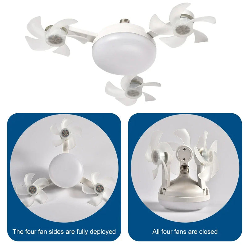 Axyaa Smart LED Ceiling Fan Light Remote Dimming Drone Lamp