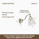 Nordic Glass Lampshade Wall Lamp Axyaa for Bedroom Living Room Study Hotel Decor
