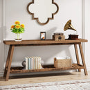 Axyaa Farmhouse Wood Console Table: 70.9" Long Entryway Sofa Table