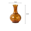 Axyaa Green Glass Geometry Vase for Home Decor and Flower Arrangements