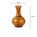 Axyaa Green Glass Geometry Vase for Home Decor and Flower Arrangements