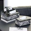 Axyaa Leather Tissue Box & Remote Control Storage: High-End Light Luxury Desktop Organizer