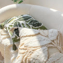 Axyaa Tufted Cushion Cover With Tassel - Mori Style Decorative Pillowcase