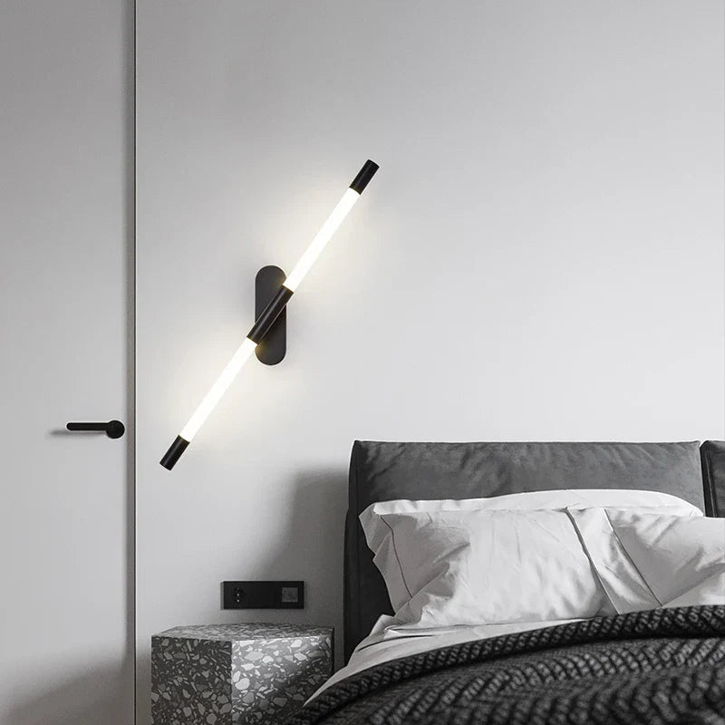 Axyaa Nordic Modern LED Wall Lamp - 350 Degree Rotatable Bedside Reading Light