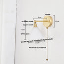 Axyaa Modern Clear Glass Wall Lights with Pull Chain Switch
