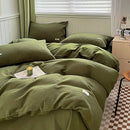 Axyaa Waffle Jacquard Cotton Queen Bedding Set with Sheets, Quilt Cover & Pillowcases