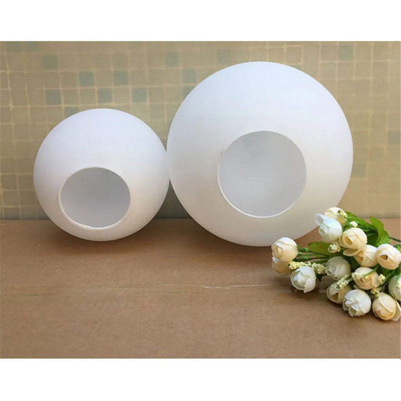 Axyaa Matte White Glass Shades Replacement in Various Sizes for Globe Light Fixture