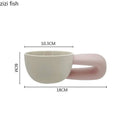 Axya Ceramic Mug with Big Handle for Coffee, Tea, Milk, Juice, and Water