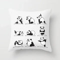 Axyaa Yoga Panda & Avocado Cartoon Animal Throw Pillow Bundle