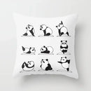 Axyaa Yoga Panda & Avocado Cartoon Animal Throw Pillow Bundle