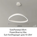 Axyaa Brushed LED Chandelier, Ceiling-Mounted Black&White Lighting for Living Room