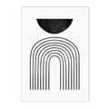Geometric Arch Line Canvas Wall Art Print for Modern Home Decor by Axyaa