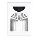 Geometric Arch Line Canvas Wall Art Print for Modern Home Decor by Axyaa