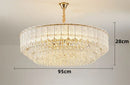 Axyaa Modern Crystal Chandelier Light - Elegant Glass Lamp for Home Living Dining Bedroom