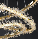 Luxury Crystal Pendant LED Chandelier by Axyaa - Designer Dimmable Circle Fixture