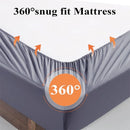 Axyaa Bamboo Fitted Sheet Double Queen Size Luxury Mattress Cover