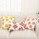Axyaa Floral Circle Velvet Embroidered Pillowcase Cojines Cotton Canvas Throw Pillow