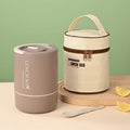 Axyaa 3-Layer Stainless Steel Thermal Lunch Box - BPA-Free Food Container