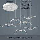 Axyaa Nordic Seagull Chandelier: Resin Brokis Night Birds Pendant Lamp