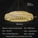 Axyaa Modern Crystal Circle Chandelier for Living Room Décor