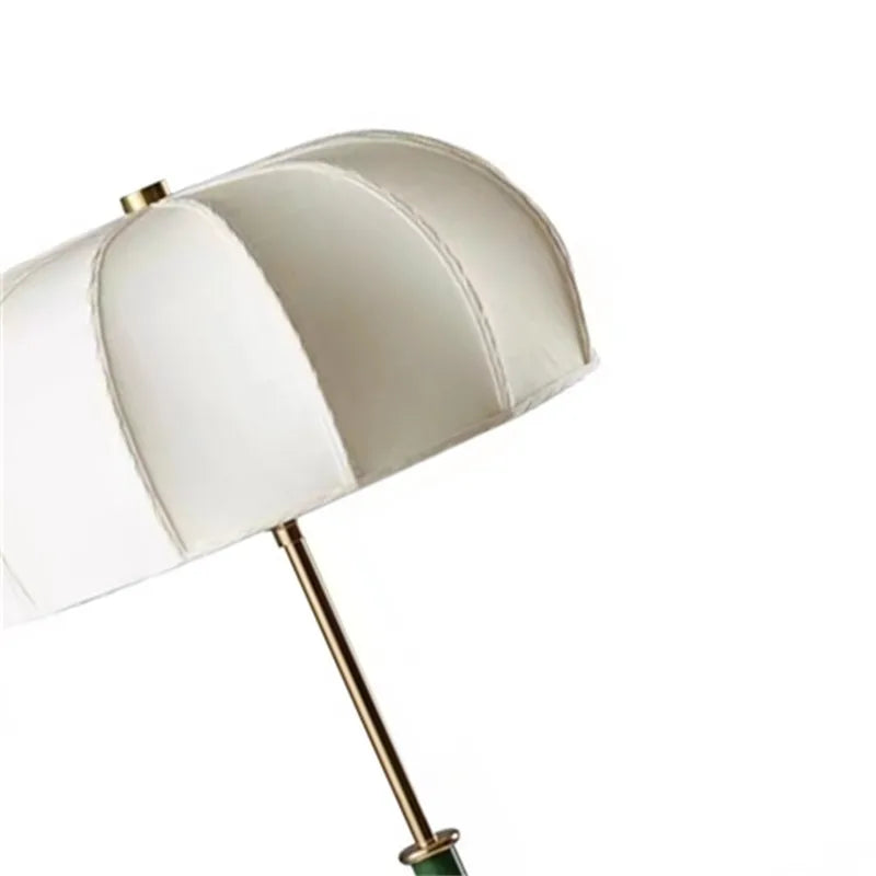 Axyaa Bauhaus Table Lamp: Vintage Umbrella Fabric Desk Light