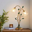 Axyaa Retro Desk Lamp: Energy Efficient LED Flower Decor for Bedroom, Study, Living Room