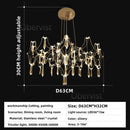 Axyaa Teardrop LED Crystal Chandelier for Luxurious Spaces