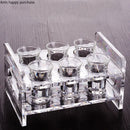 Axya White Wine Glass Set with Acrylic Cup Holder Storage Rack