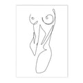 Axyaa Abstract Nude Woman Canvas Poster Sexy Bedroom Decor Prints