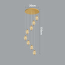 Axyaa Crystal LED Pendant Chandelier for Home Dining Living Room Decor