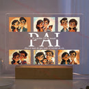 Axyaa Personalized 3D Acrylic Lamp for Mom Dad Love Family Birthday Gift