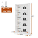 Axyaa 5-Layer White Modern Bookcase Storage Organizer Shelf