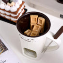 Axyaa Ceramic Mug with Fork, 130ML