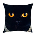 Axyaa Black Cat Cartoon Decorative Cushion Cover