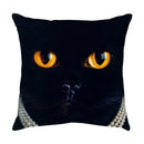 Axyaa Black Cat Cartoon Decorative Cushion Cover