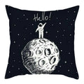 Axyaa Moon Astronaut Rocket Sofa Pillow Cover Cushion Polyester Throw TestCase