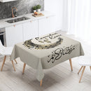Axyaa Eid Mubarak Mosque Tablecloth: Waterproof, Anti-fouling, Islamic Home Decor