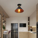 Axyaa Industrial Loft Ceiling Light: Retro Flush Mount LED Fixture for Living Room.