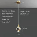 Axyaa Crystal Ceiling Chandelier Pendant Lights for Modern Loft Bedside Luxury Home Decor