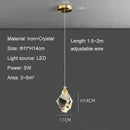 Axyaa Crystal Chandelier Ceiling Pendant Lights for Modern Loft Bedside Luxury Decor