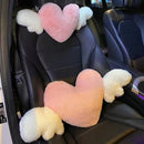 Axyaa Car Headrest Waist Support & Neck Cushion - Love Wings Design
