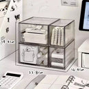 Acrylic Makeup Organizer Box by Axyaa: Multi-layer Clear Desk Storage for Cosmetics & Sundries